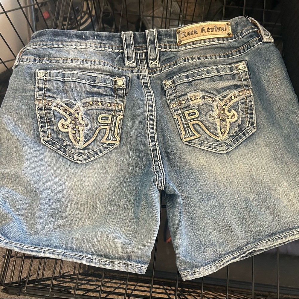 Rock Revival Light Blue Denim Shorts